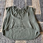 Aerie  Green V-neck Sleeveless Summer Tank Top Blouse Women's Size XL Photo 4