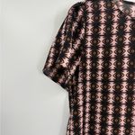 J.Crew  Petal in Shadow Diamond Print Pink Black polyester short Sleeve Tee sz 4 Photo 2
