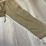 Mill Valley Pants check crinkle straight leg pull on womens Olive small natural Green Photo 2