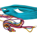 Vintage Funky Multicolor Rope Belt Turquoise Fabric Accent Blue Photo 0