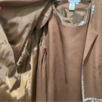 Coldwater Creek Brown Linen Button Trim Jacket Dress Set Women’s Plus Size 18W Photo 8