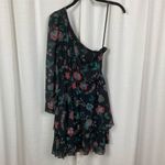 Derek Lam Black Floral One Shoulder Mini Dress Sz.36(US XS) Photo 5