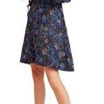 Anthropologie Gianna Tunic Dress Star Galaxy Print Surplice Neck 2 Black NWT Photo 1