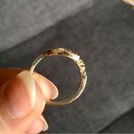 Gold + Rhinestone Moon + Star Cuff Fashion Ring, Size 8 Photo 2