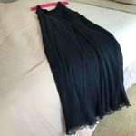 Tadashi Shoji Tadashi Collection Navy Silk Chiffon Dress Size 4 Photo 4