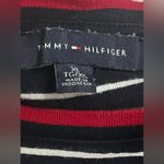 Tommy Hilfiger Women’s Short Sleeve Top Navy Blue White Stripe Shirt Size XLarge Photo 4