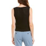 Theory ᯾ Crochet Sleeveless Knit Layer Sweater Shell ᯾ Black Semi Sheer ᯾ Medium Photo 12