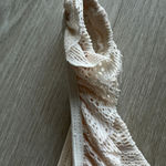 ANDIE  Swim Hydra Bikini Top Extra Small Vanilla Cream Crochet Lace Ruffled Photo 6