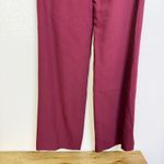 Jenni Kayne Crepe Stitch Birkin Pant Womens Size 2 Wine Wide Leg Lightweight NWT Photo 5