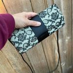 Moda International Elegant Black White Floral Lace Clutch Cocktail Party Bag Photo 11