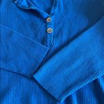 kim rogers  Henley VNeck 3/4 Sleeve Sweater Blue Size Medium Photo 5