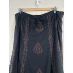 Sundance Bohemian Embroidered Print Tie Skirt Women's Size M Western Summer Boho Black Size M Photo 3