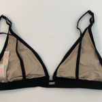 PINK - Victoria's Secret Victoria's Secret Pink Nude Mesh & Embroidered Flowers Bralette Photo 2