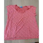 Fresh Producer T Shirt Top Womens Large Pink Geo Print Short Sleeve Round Neck Photo 0