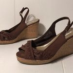 American Eagle  wedge cork platform peep-toe sandals women size 8 W Photo 1
