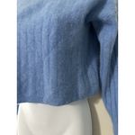Naadam Lightweight Ribbed Cashmere Cropped Sweater Baby Blue Size M Size M Photo 3