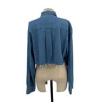 Furst of a Kind  Cropped Denim Chambray Top w/ Logo Overall Size Medium‎ Photo 2