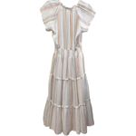 Rails Amellia Dress Merida Stripe Linen Blend Tiered Midi Dress Boho Small $228 Photo 4