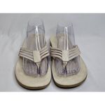 Vionic  Fallyn Cream Toe Post Orthotic Arch Support Suede Sandal Womens Size 9 Photo 1
