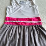 VTG dELiA*s Y2K Tank Dress Womens S White Pink Gray Sleeveless 90s Retro Skater Photo 5