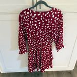 Umgee  Burgundy and White Mini Dress Photo 2