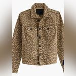 Lucky Brand  | Leopard Tomboy Trucker Denim Jacket Size Medium Photo 5