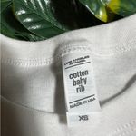 Cotton Baby Rib White “Nuthin Fancy” T Size XS Photo 2