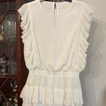 TCEC  White Ruffle Mini Dress Photo 0