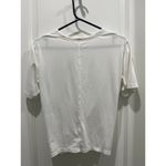 Lululemon  Crescent Pima Cotton White Tee Sz 2 / 4 Photo 4