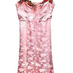 Lulus NWT Ethereal Muse Light Pink Satin Jacquard Embroidered Midi Dress LARGE Photo 5
