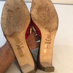 Brighton Vintage Women’s SZ 7 M Kitten Heels KATE Classic Plaid CROC Leathet Sandals Photo 5