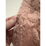 Vocal Vest Womens XL Pink Open Cardigan Lace Suede Coquette Whimsy Sheer Photo 13
