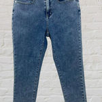 Rebecca Minkoff  Jeans 6P Cropped Ankle High Rise Raw Slant Hem Blue Petite Photo 0