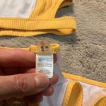 Cupshe  Bikini Size‎ Medium Orange Ribbed Side Cut Outs Swimsuit Photo 5