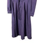 Vintage Dark Purple Pleated Dress Junior Small Long Sleeve Puffed‎ Shoulder Size undefined Photo 6