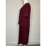 Sag Harbor Burgundy Shift Dress w Short Sleeve Cover Up Sz 14 Photo 1