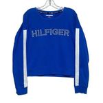 Tommy Hilfiger Sport Spell Out Cropped Blue White Sweatshirt Pullover Womens XL Photo 0