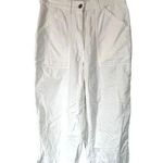 Bill Blass  white cargo capri crop pants 100% cotton size 6 Photo 0