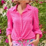 Lilly Pulitzer  Sea Breeze Button Down in Pink Isle size M Photo 4