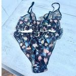 NWT Underprotection Nikoline Ruffle Trim Bra & Briefs Set Blue Floral Women's S Photo 6