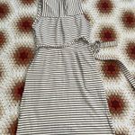 Monteau Black and White Striped Dress with Pockets and Strap to Cinch the Waist Photo 3