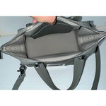 Zac Posen  Gray‎ Leather Laser Cut Studded Purse Handbag Photo 4