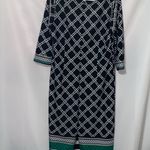 White House | Black Market Wo size 14 Black and Green Patterned Midi Dress lined Photo 10