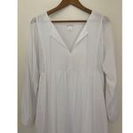 Club Monaco  White Long Sleeve Dress Front Tie Classic Staple Capsule Basic EUC 8 Photo 1