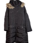 Rocawear Classic Black Long Puffer Coat women's 2X Winter Parka Faux Fur Hooded Photo 1