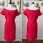 Herve Leger Hervé Léger Off Shoulder Tomato Red Bandage Dress $990 XL Photo 2