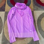 Under Armour Heat Gear Purple Cowl Neck Long Sleeve Stretchy Pullover Top XS Photo 0
