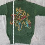 Liz Claiborne  Vintage Green Paisley Sweater Size S Photo 4