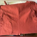 Linen Cotton Blend Rust Sleeveless Comfy Summer Jumpsuit Red Size XS Photo 5