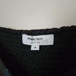 Peter Som Tie Detail Crop Top Floral Long Sleeve Casual Ruched Neutral Black Photo 9